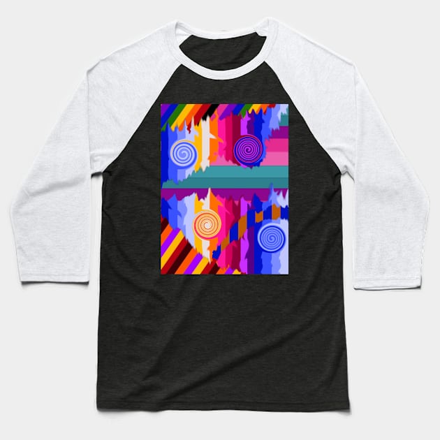 Connections abstract Baseball T-Shirt by Orchid's Art